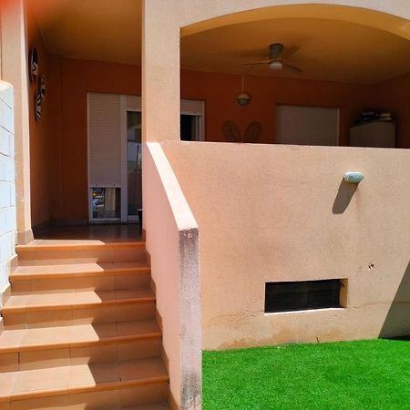 Bajo Con Jardin A Pie De Playa Y Piscina Comunitaria Con Jacuzzi Apartment Playas de Vera Exterior foto